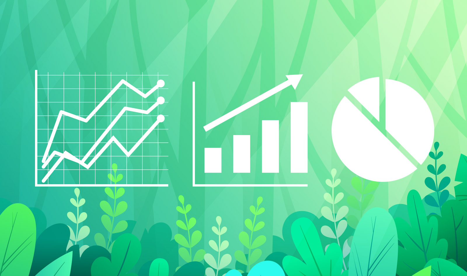 SEO Icons on Green Background
