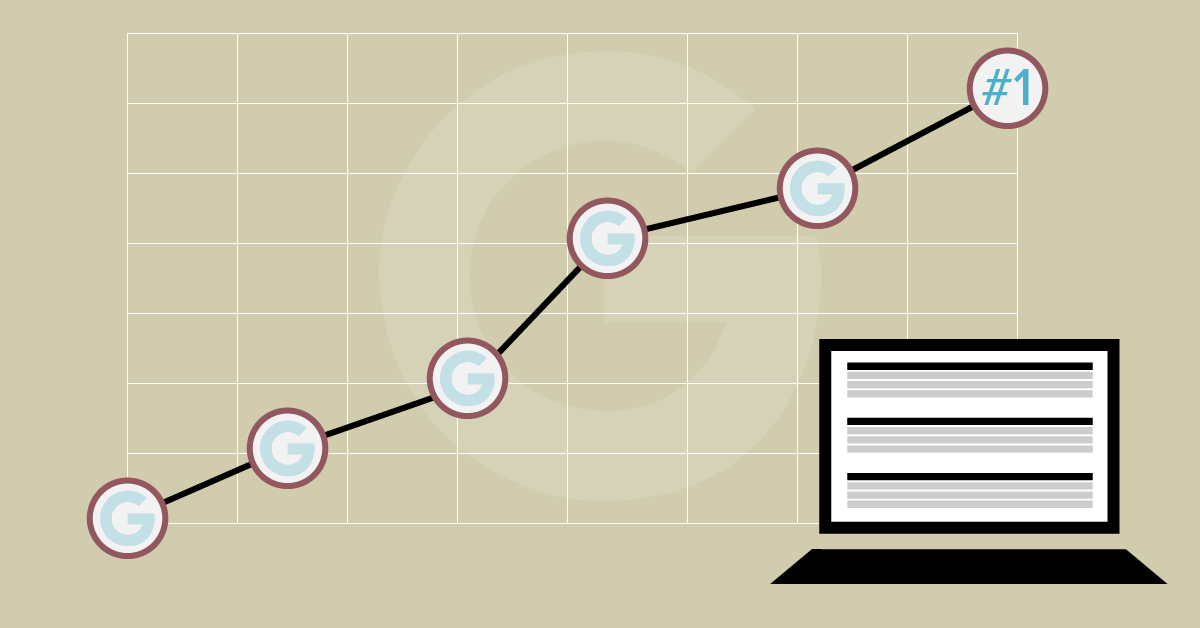 Google search ranking chart