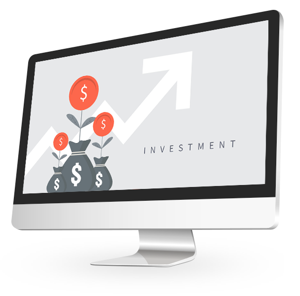 Investment graphic on a computer screen